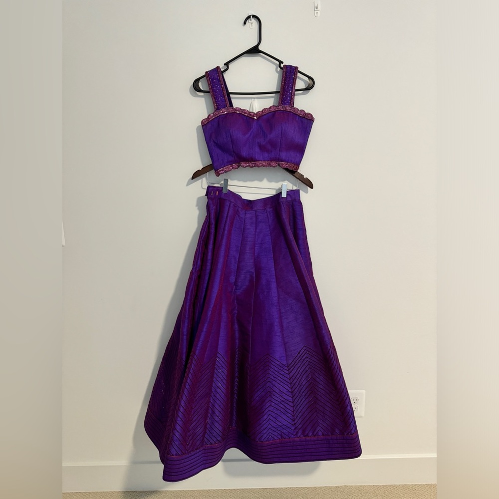 Purple Indian lengha